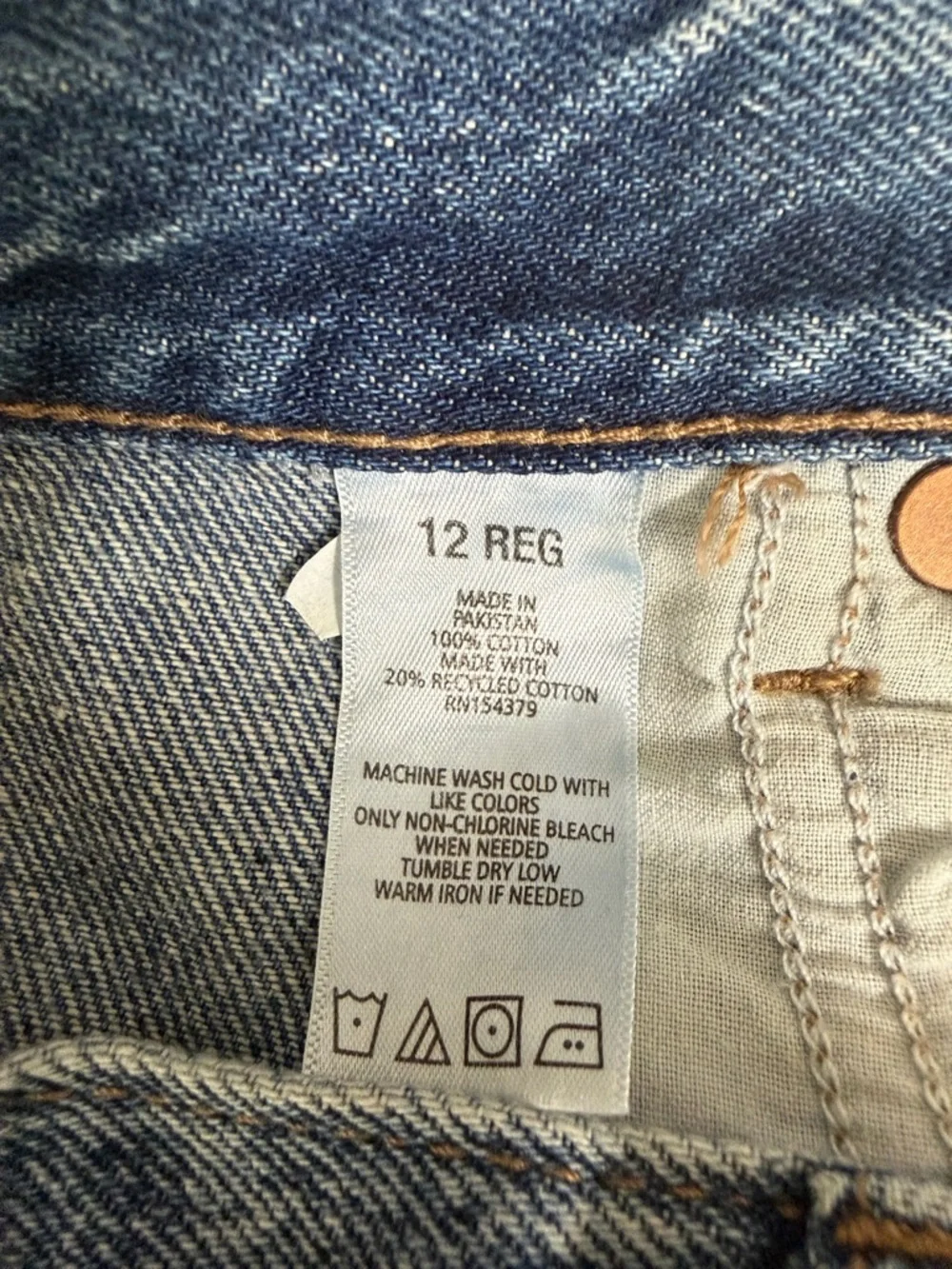 Aeropostale High-Rise Baggy Jean Classic Blue Denim - Picture 5 of 5